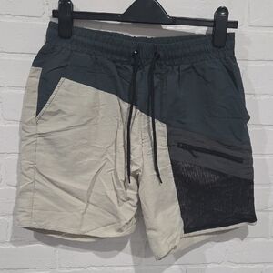 Lira Black and Cream Athletic Shorts